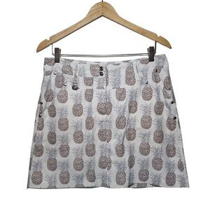 XDS Daily Sport White Pineapple Print Skort